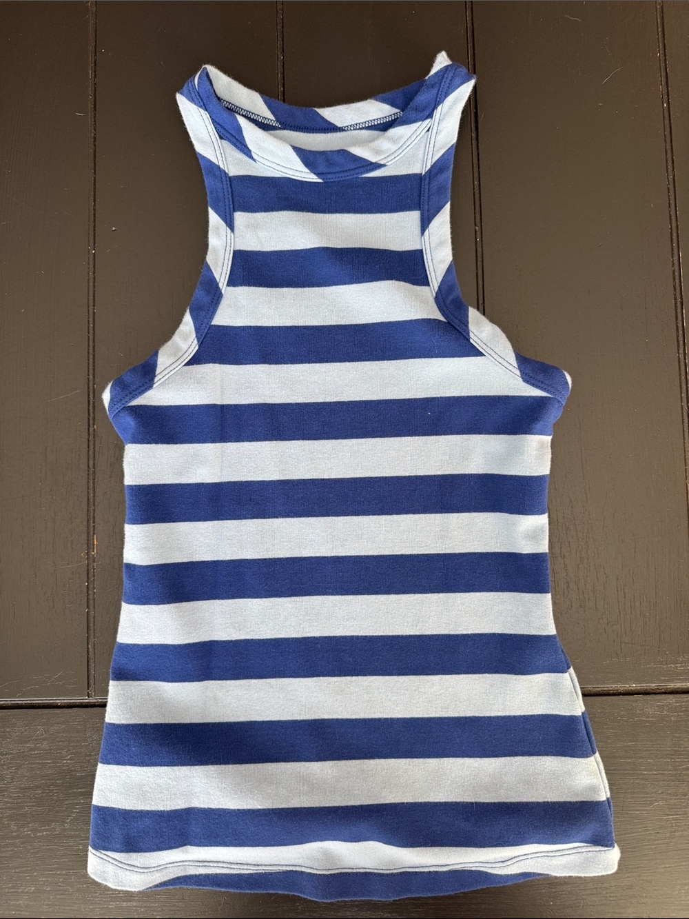 Anthropologie Maeve Navy and Light Blue Striped Tank